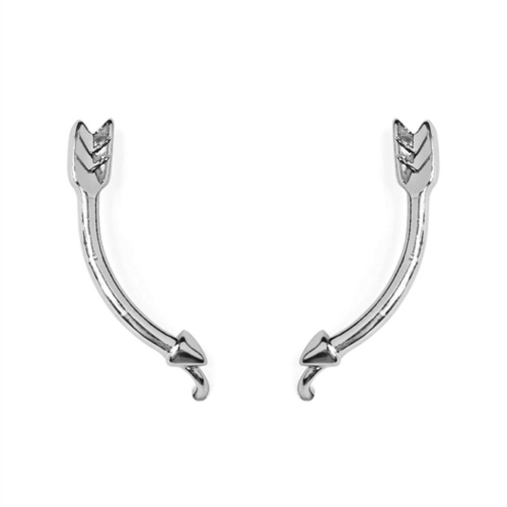 NIP Silver Arrow Crawler Earrings